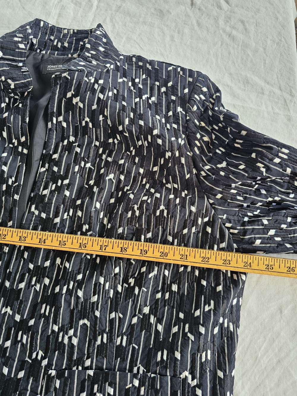 Jones New York Black & White Patterned Jacket Size 18 - Picture 8 of 8